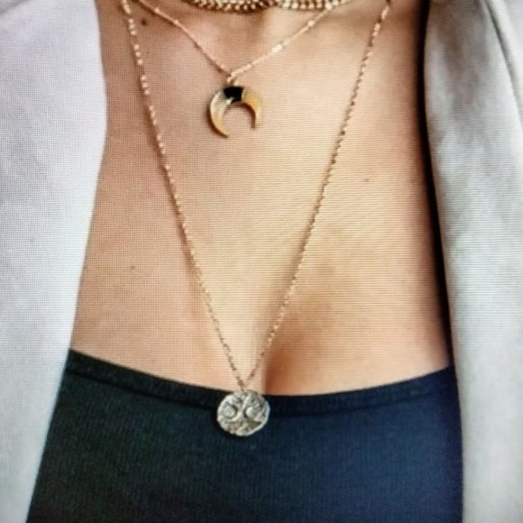 Moon Child & Stars Gold Necklace - Picture 4 of 4